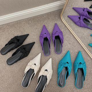 Crinkled Pointed Mules