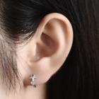 Star Sterling Silver Rhinestone Earring 1 Pr - Silver - One Size