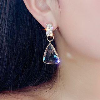 Faux Crystal Triangle Dangle Earring