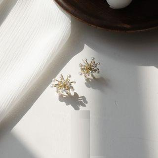 Faux Pearl 925 Sterling Silver Earring 1 Pair - As Shown In Figure - One Size