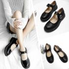 Genuine Leather Platform Mary Jane Shoes