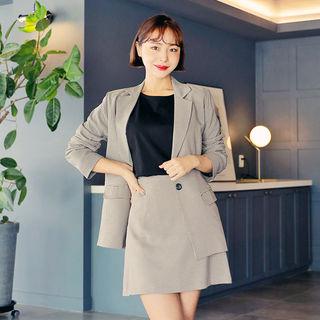 Single-breasted Checked Blazer