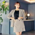 Single-breasted Checked Blazer