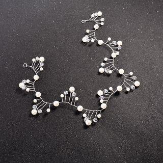 Faux Pearl Branches Headpiece A0113 - White - One Size