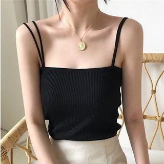 Double Strap Camisole Knit Top
