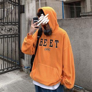 Couple Matching Fleece Lettering Hoodie