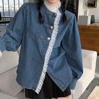 Denim Shirt / Pleated Skirt