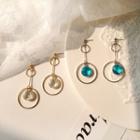 Faux Crystal Hoop Dangle Earring