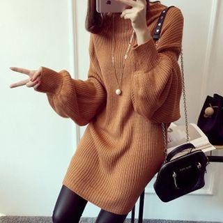 Balloon Sleeve Knit Dress