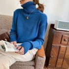 High-neck Loose-fit Sweater In 6 Colors