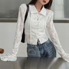 Flower Printed Bell-sleeve Shirt