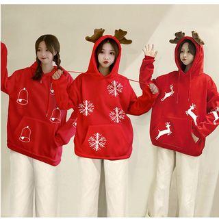 Deer Accent Printed Hoodie (various Designs)