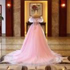 Rhinestone Lace Applique Wedding Dress