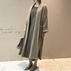 Shawl-collar Maxi Knit Cardigan