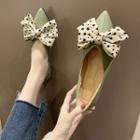 Dotted Bow Pointy-toe Flats