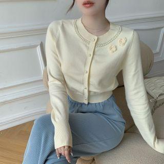 Faux Pearl Cardigan / Midi Mermaid Skirt