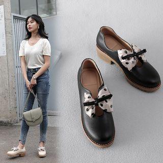 Dotted Bow Loafers