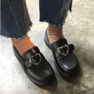 Heart Buckle Loafers