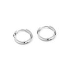 Simple Personality Geometric Round 316l Stainless Steel Stud Earrings 10mm Silver - One Size