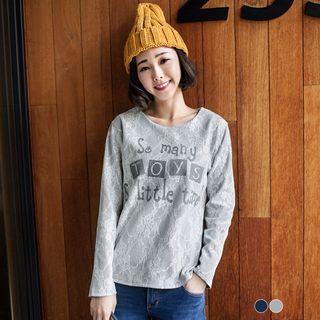 Graphic Crochet-layered Pullover
