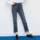 Regular-fit Asymmetric Washed Jeans