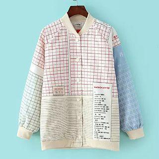 Print Snap Button Jacket