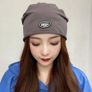 Lettering Applique Knit Cap