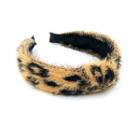 Leopard Print Headband Yellow & Black - One Size