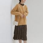Sweater / Long-sleeve Floral Midi Dress