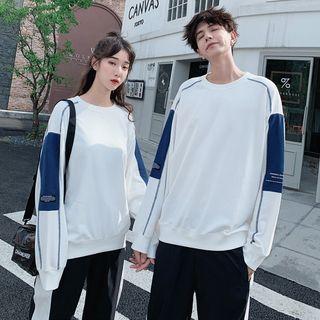 Couple Matching Paneled Sweatshirt