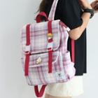 Buckled Plaid Lightweight Backpack