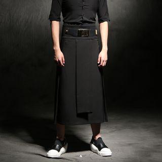 Belted Midi Skort