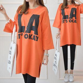 La Boxy-fit Printed T-shirt Dress