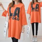 La Boxy-fit Printed T-shirt Dress