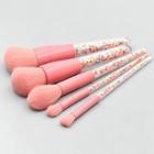 Set Of 5: Bead Handle Makeup Brush Pink - One Size