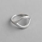 925 Sterling Silver Layered Open Ring Silver - 09