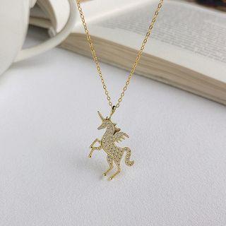925 Sterling Silver Unicorn Pendant Necklace