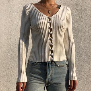 Ribbed Beaded Top