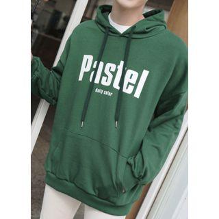 Pastel Letter-printed Hoodie