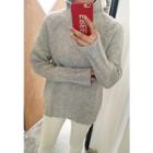 High-neck Wool Blend Sweater