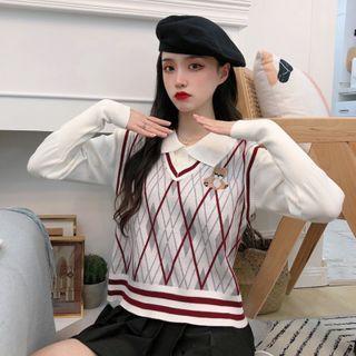 Argyle Sweater Vest / Polo Shirt