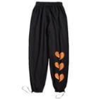 Heart Print Harem Pants / Drawstring Pants