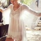 Lace Trim Beach Cover-up