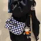 Checkered Crossbody Bag / Coin Purse / Bag Charm / Set