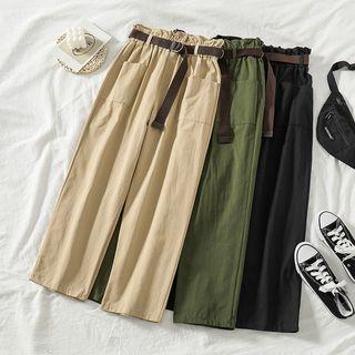 Loose-fit Straight-leg Pants With Belt