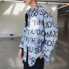 3/4-sleeve Letter Shirt