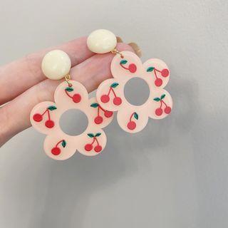 Flower Cherry Dangle Earring