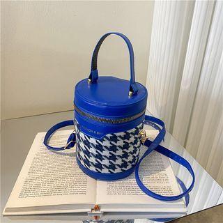 Houdnstooth Bucket Bag
