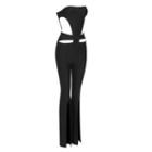 Strapless Cut-out Bootcut Jumpsuit