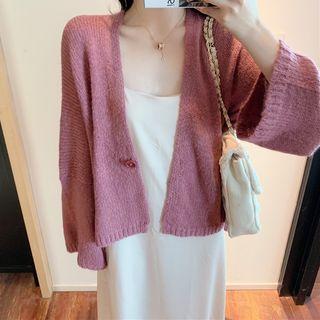 Plain Cardigan / Strappy Midi Dress